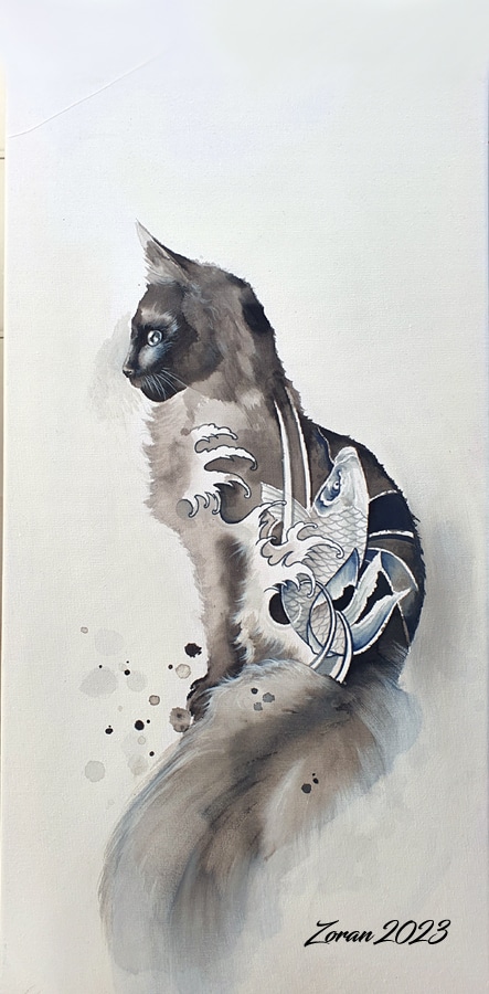 dessin chat Zoran Tattoo Vevey